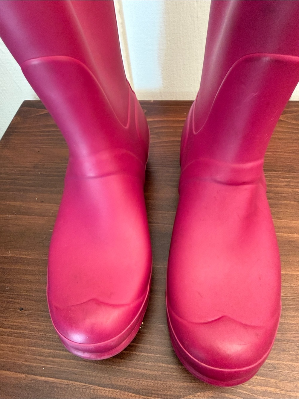 Hunter Original Short Rain Boots Magenta Pink Matte Rubber Wellies Women’s 7 - Picture 3 of 12
